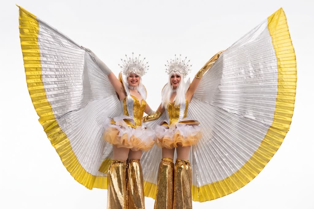 Golden Goddess Stilt Walkers