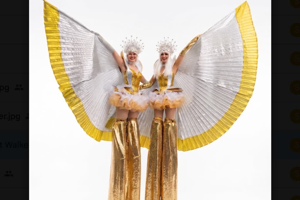 Golden Goddess Stilt Walkers