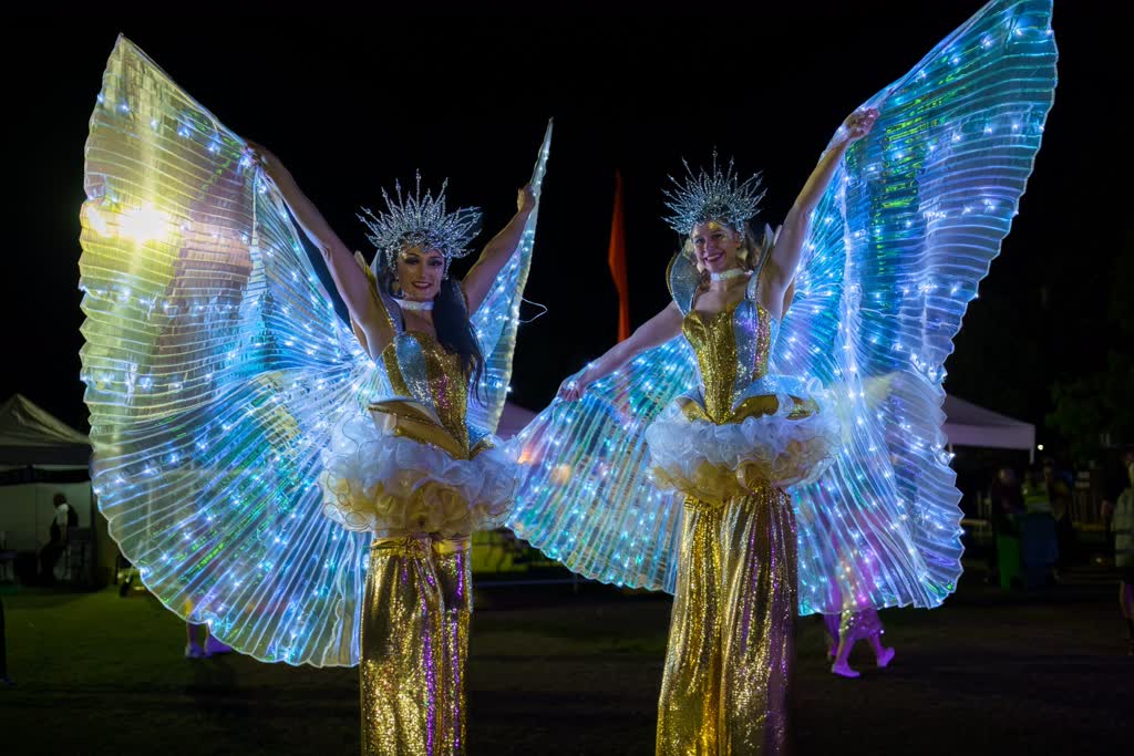 Golden Goddess Stilt Walkers